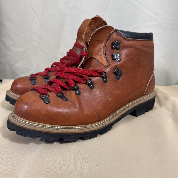 Vintage Steel Toe Leather Work Boots Vibram Bottoms Heritage Sz 13 USA Made main image 11